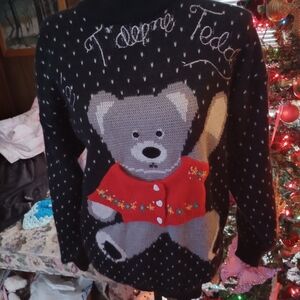 Black Teddy Bear Sweater